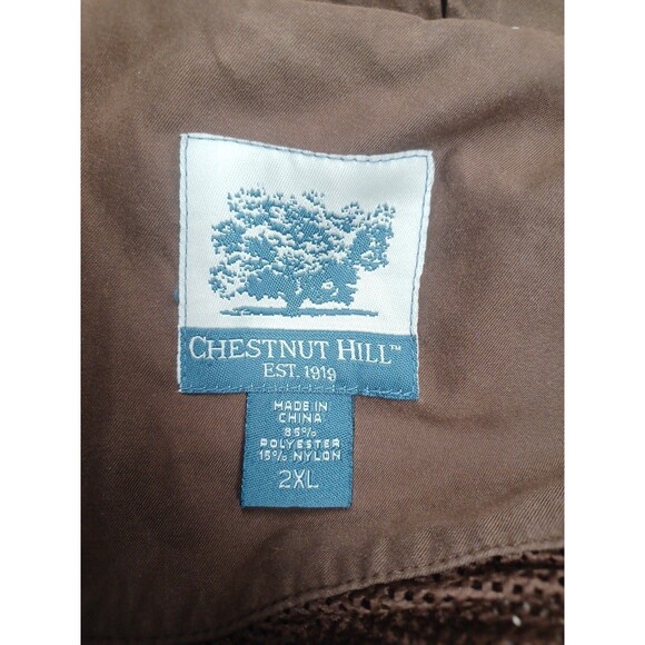 Vtg Sherwin Williams Windbreaker Full Zip Jacket Men’s 2XL Blue Pocket Tan - Picture 6 of 9